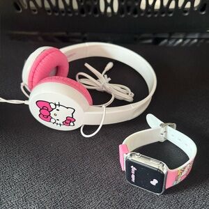 Hello Kitty Pink and White On-Ear Headphones